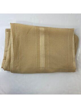 Gold Polyester Curtain Sheer Panel Drape 55.5" X 57"